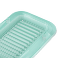 SLOOSH Transparent Inflatable Tanning Pool Lounger Float,  70" x 46", Cyan-L