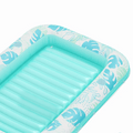 SLOOSH Inflatable Tanning Pool Lounger Float, Cyan White L, 70” x 46”