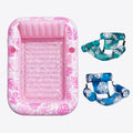 Blushing Pink 85" Tanning Pool with Float Chair Best Friend Choice Bundle