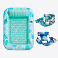 Cyan White 85" Tanning Pool with Float Chair Best Friend Choice Bundle
