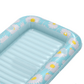 SLOOSH Inflatable Tanning Pool Lounger Float, Blue Daisy 70" x 46"