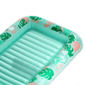 SLOOSH Tropical Inflatable Tanning Pool, Aqua Blue Tropical, 85" x 57"