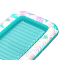 SLOOSH Tropical Leaves Inflatable Tanning Pool, Tropical Blue,  85" x 57"