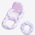 SLOOSH Purple Chase Flower Lounger with Ring Best Value Bundle