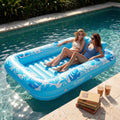 SLOOSH Inflatable Tanning Pool Lounger Float, Blue-XL, 85" x 57"