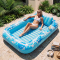 SLOOSH Blue 85" Tanning Pool with Float Chair Best Friend Choice Bundle