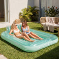 SLOOSH Transparent Inflatable Tanning Pool Lounger Float, 85" x 57", Cyan-XL