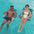 Cyan White 85" Tanning Pool with Float Chair Best Friend Choice Bundle