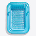 SLOOSH Transparent Inflatable Tanning Pool Lounger Float,  70" x 46", Blue-L