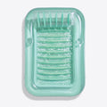 SLOOSH Transparent Inflatable Tanning Pool Lounger Float,  70" x 46", Cyan-L