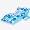 SLOOSH Inflatable Pool Lounge Chair with Cup Holder, Blue, 69" x 37.5"