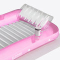 SLOOSH Transparent Inflatable Tanning Pool Lounger Float, 85" x 57", White Pink-XL