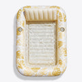 SLOOSH Inflatable Tanning Pool Lounger Float, Oatmeal White XL, 85" x 57"