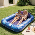 SLOOSH Dark Blue 85" Tanning Pool with 2 Swim Rings Best Friend Choice Bundle
