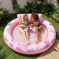 SLOOSH Inflatable Round Float Tanning Pool, Pink, 72" x 65"