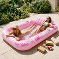 Blushing Pink 85" Tanning Pool with Float Hammock Best Friend Choice Bundle