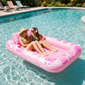 Blushing Pink 85" Tanning Pool with Float Hammock Best Friend Choice Bundle