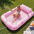 Blushing Pink 85" Tanning Pool with Float Hammock Best Friend Choice Bundle