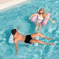 SLOOSH 2 Packs Inflatable Mesh Pool Hammock Lounger Aquablue & Pink 48" × 31.5"