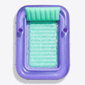SLOOSH Transparent Inflatable Tanning Pool Lounger Float,  70" x 46", Purple Green-L