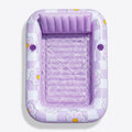 SLOOSH Inflatable Tanning Pool Lounger Float, Purple Chase Flower Bloom State, 70" x 46"