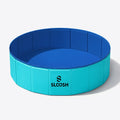 SLOOSH Foldable Dog Kiddie Pool - Portable Hard Plastic Doggie Swimming Pool