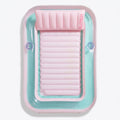 SLOOSH Transparent Inflatable Tanning Pool Lounger Float,  70" x 46", Cyan Pink-L