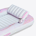 SLOOSH Inflatable Tanning Pool Lounger Float, Pink Marble, 70" x 46"