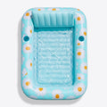 SLOOSH Inflatable Tanning Pool Lounger Float, Blue Daisy 70" x 46"