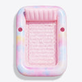 SLOOSH Inflatable Tanning Pool Lounger Float, Pink Tie-dye-Bliss State, 70" x 46"