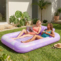 SLOOSH Tropical Inflatable Tanning Pool, Purple Tropical, 85" x 57"