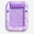SLOOSH Tropical Inflatable Tanning Pool, Purple Tropical, 85" x 57"