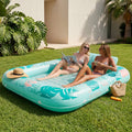 SLOOSH Tropical Inflatable Tanning Pool, Aqua Blue Tropical, 85" x 57"