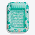 SLOOSH Tropical Inflatable Tanning Pool, Aqua Blue Tropical, 85" x 57"