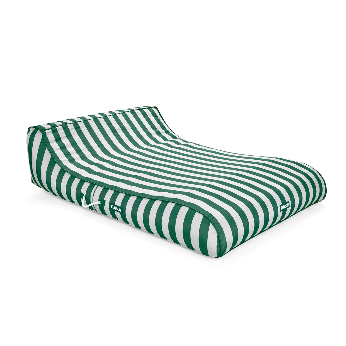 Double Fabric Lounger Green Stripe